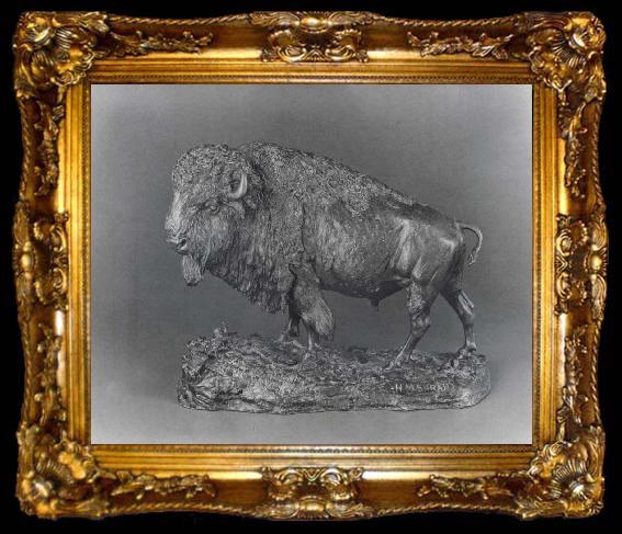 framed  Henry Merwin Shrady Buffalo, ta009-2